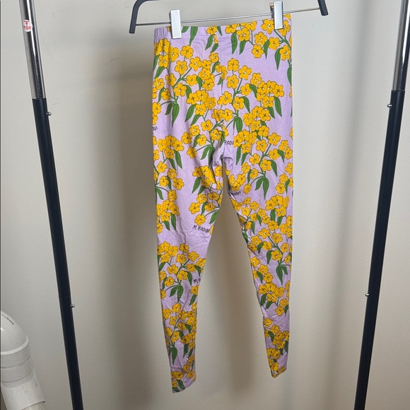 Mini Rodini Alpine Flower Kids Purple and Yellow Leggings Size 8-9 Y - Picture 4 of 6